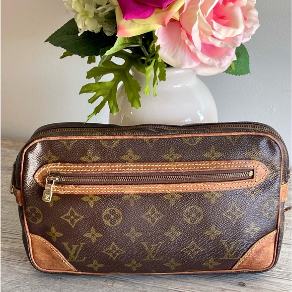 HOLD🔥Authentic LOUIS VUITTON MONOGRAM Marlo Dragonne Clutch - Picture 16 of 16
